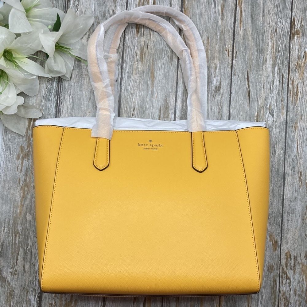 Kate Spade Yellow Gold Fall Staci Medium Tote Bag Purse